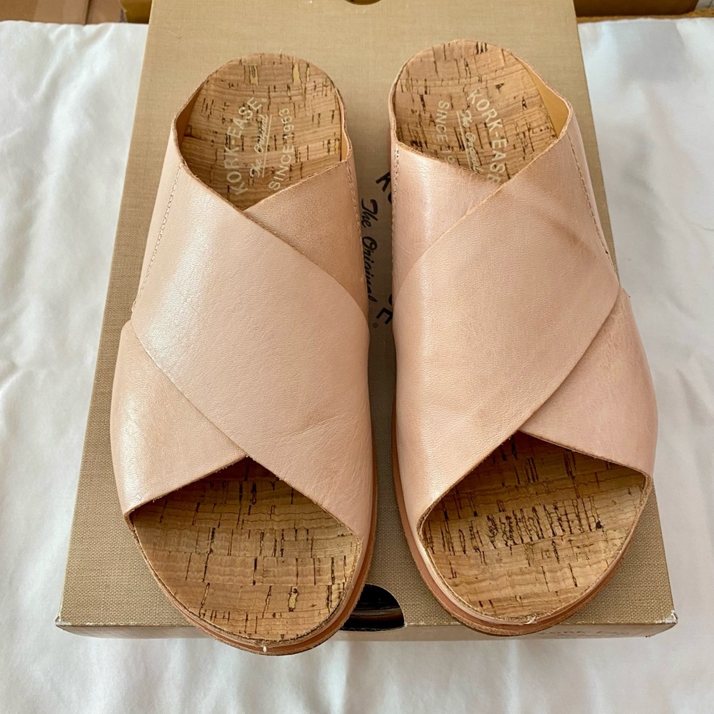Kork-Ease Blush Leather Mules